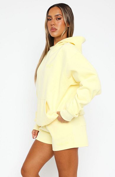 White Fox Boutique Leisure Edition Oversized Hoodie Lemon | USA-61578IOYW