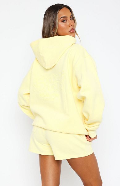 White Fox Boutique Leisure Edition Oversized Hoodie Lemon | USA-61578IOYW