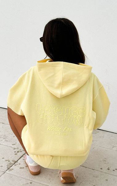 White Fox Boutique Leisure Edition Oversized Hoodie Lemon | USA-61578IOYW