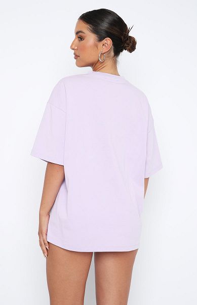 White Fox Boutique Leisure Series Oversized T-shirt Lavender | USA-13082XDIY