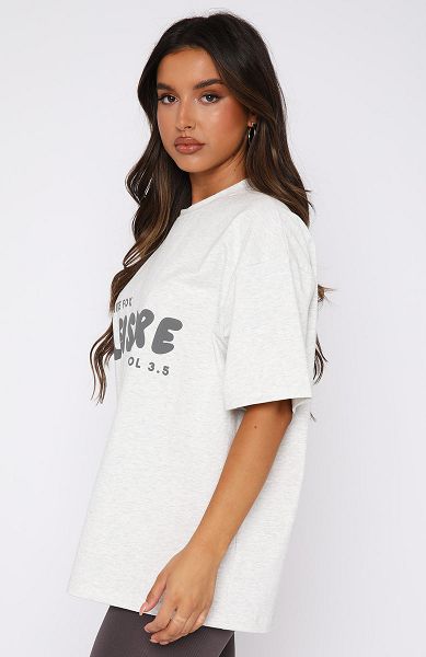 White Fox Boutique Leisure Series Oversized T-shirt Grey | USA-56104OYAX