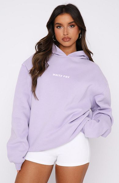 White Fox Boutique Leisure Series Oversized Hoodie Lavender | USA-92184NJYW