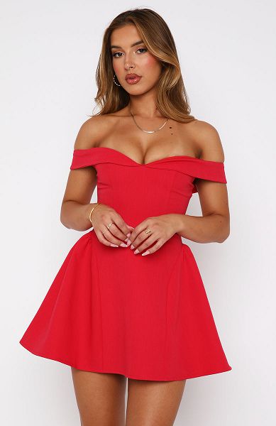 White Fox Boutique Mistletoe Mini Dress Red | USA-25938QOCT