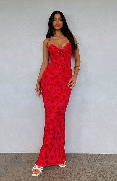 White Fox Boutique New Beginnings Maxi Dress Red | USA-49185PJLA