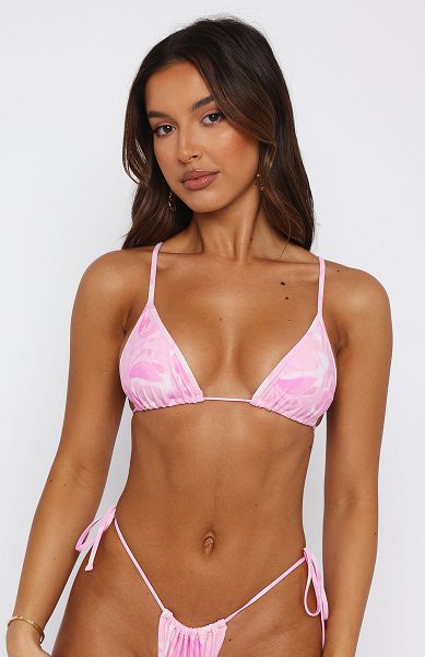 White Fox Boutique Positano Bikini Tops Pink | USA-60827RNYT