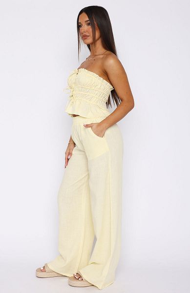 White Fox Boutique Secret Society Pants Lemon | USA-37294RIGX