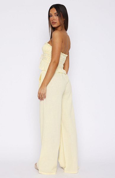 White Fox Boutique Secret Society Pants Lemon | USA-37294RIGX