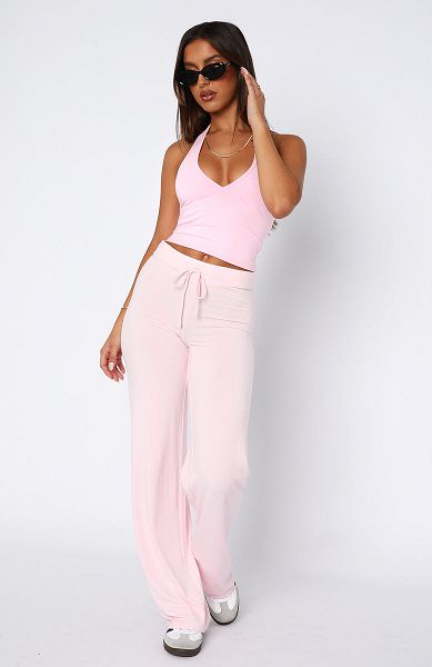 White Fox Boutique Something I'm Missing Pants Pink | USA-45609JMRO