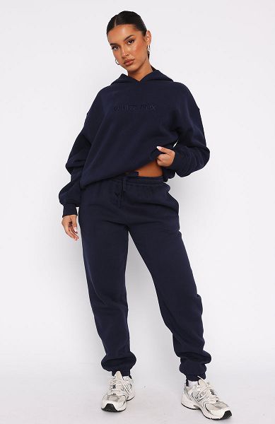 White Fox Boutique Stay Lifted Sweatpants Navy | USA-74985VOTS