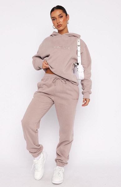 White Fox Boutique Stay Lifted Sweatpants Beige | USA-15978NSLC