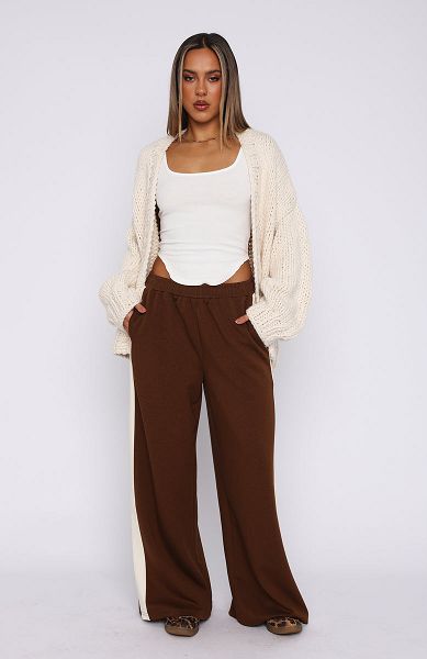 White Fox Boutique Stronger Than Yesterday Pants Chocolate | USA-38409PSBN