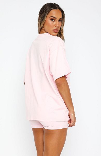 White Fox Boutique Summer Fruits Oversized T-shirt Pink | USA-76820HNLC