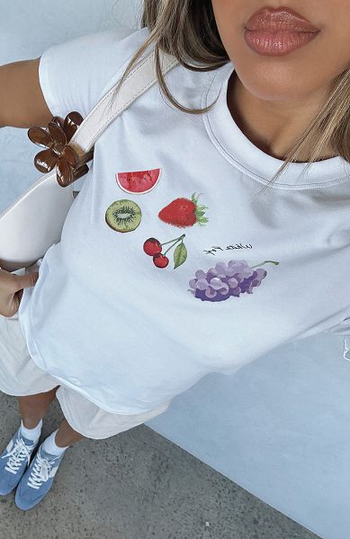 White Fox Boutique Sweet Like Candy Baby T-shirt White | USA-21396RENQ