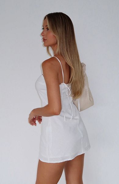 White Fox Boutique Take You Dancing Mini Dress White | USA-20846BTLR