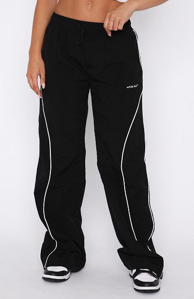 White Fox Boutique Unphased Track Pants Black | USA-29708CQSG