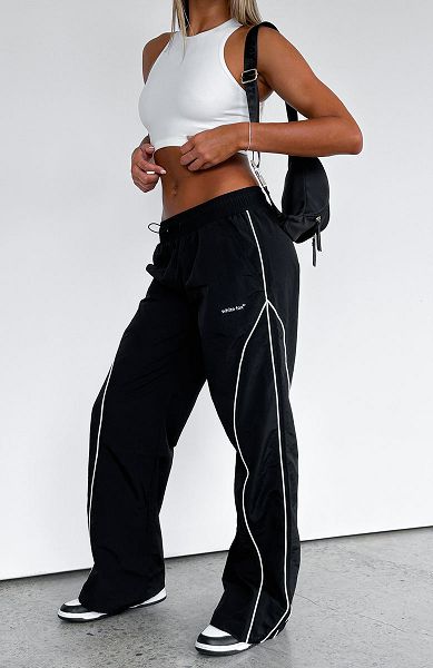 White Fox Boutique Unphased Track Pants Black | USA-29708CQSG