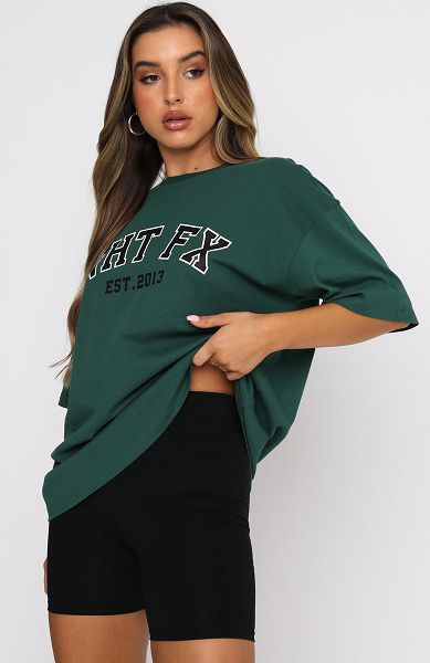 White Fox Boutique Varsity T-shirt Green | USA-53247ONIQ